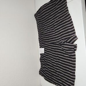 Sonoma Shorts Womens Size 4X black white Linen Blend New